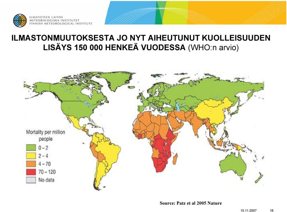 000 HENKEÄ VUODESSA (WHO:n arvio)