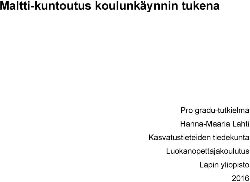 Lahti Kasvatustieteiden tiedekunta