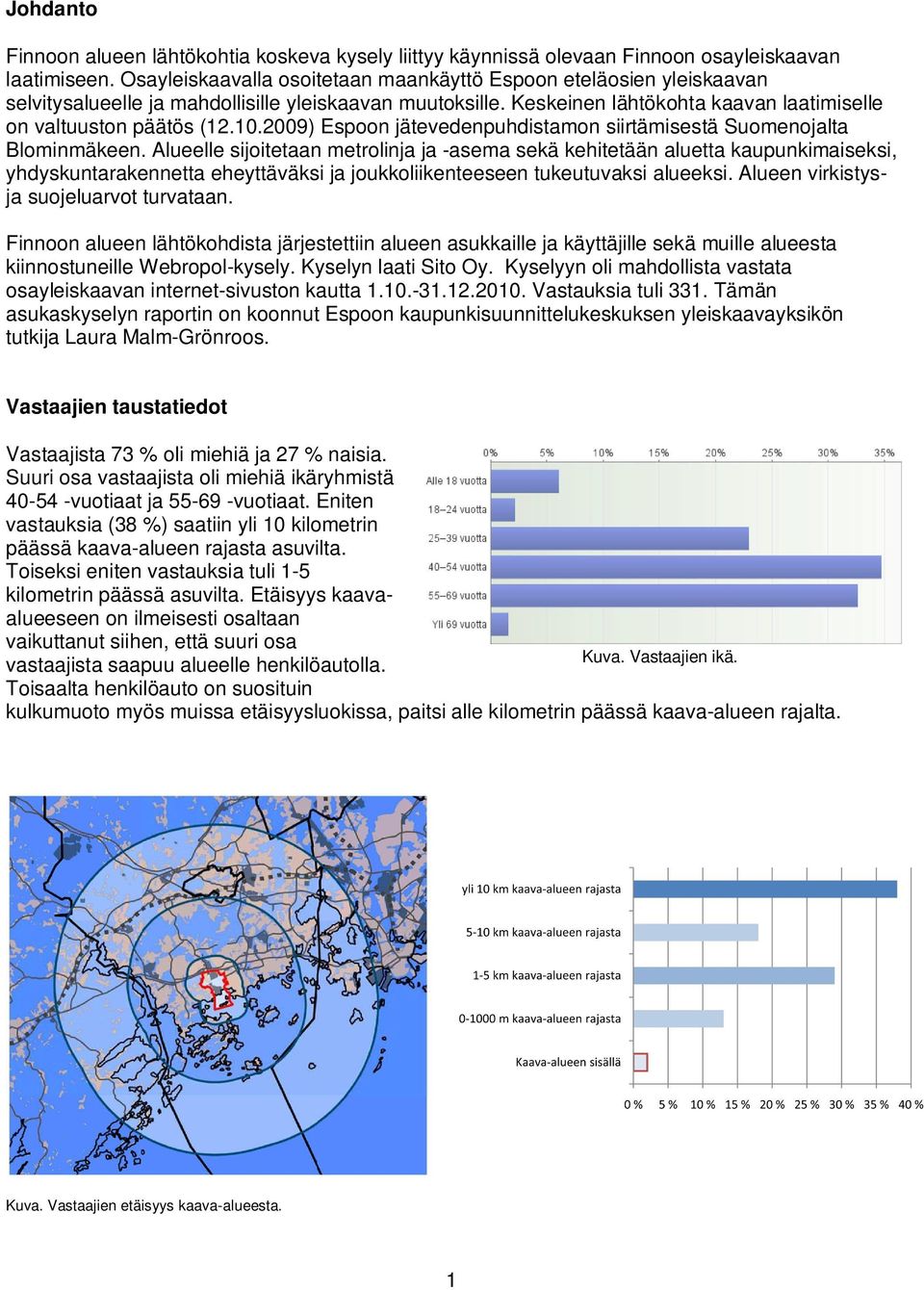 2009) Espoon jätevedenpuhdistamon siirtämisestä Suomenojalta Blominmäkeen.
