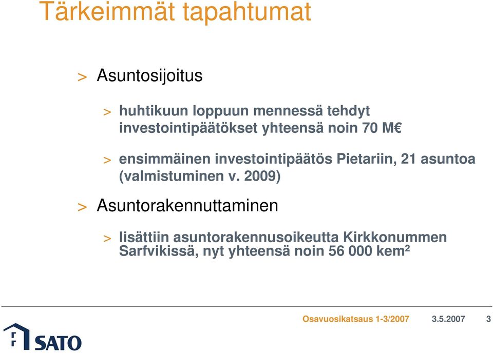 Pietariin, 21 asuntoa (valmistuminen v.