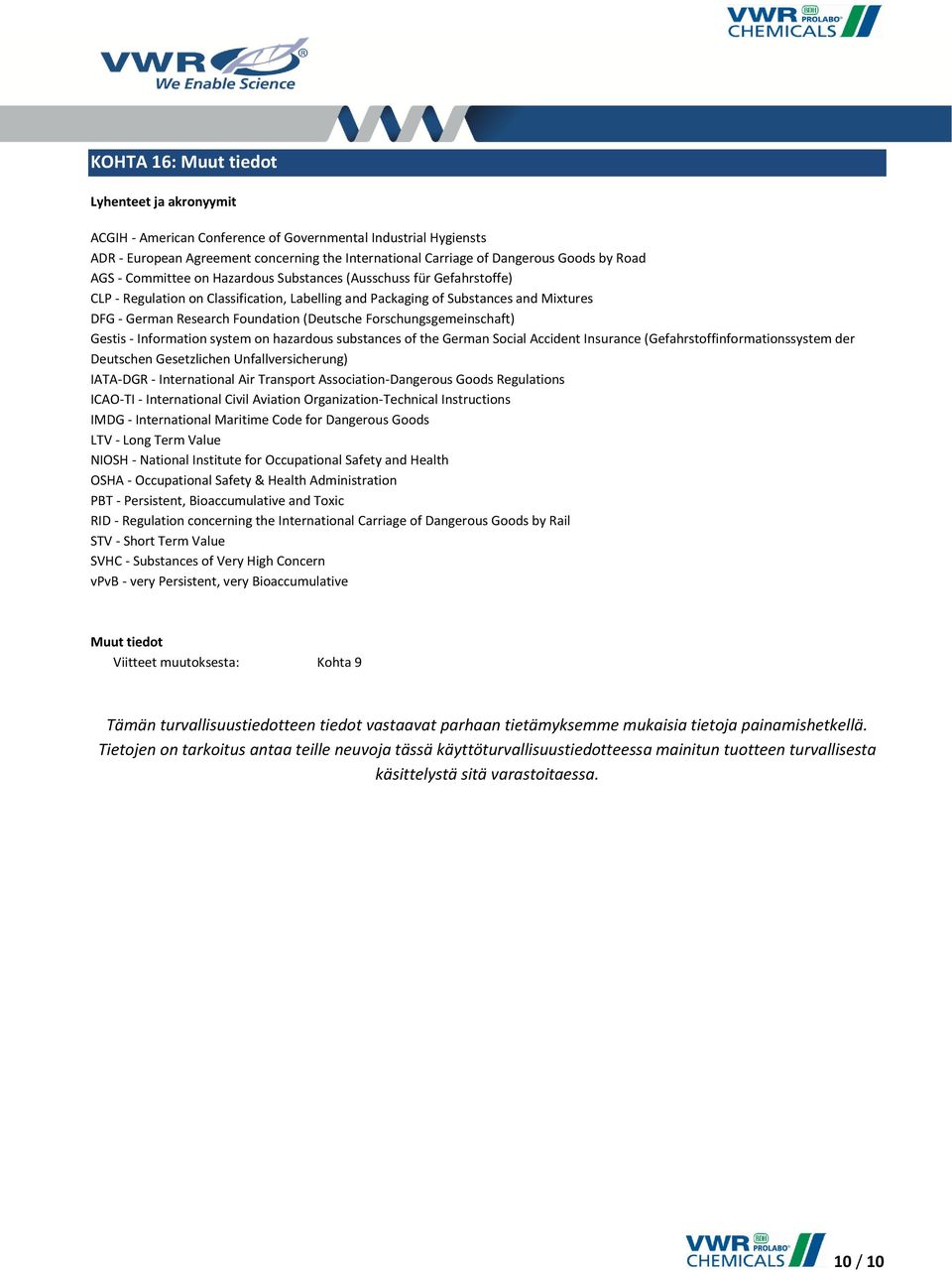 (Deutsche Forschungsgemeinschaft) Gestis - Information system on hazardous substances of the German Social Accident Insurance (Gefahrstoffinformationssystem der Deutschen Gesetzlichen