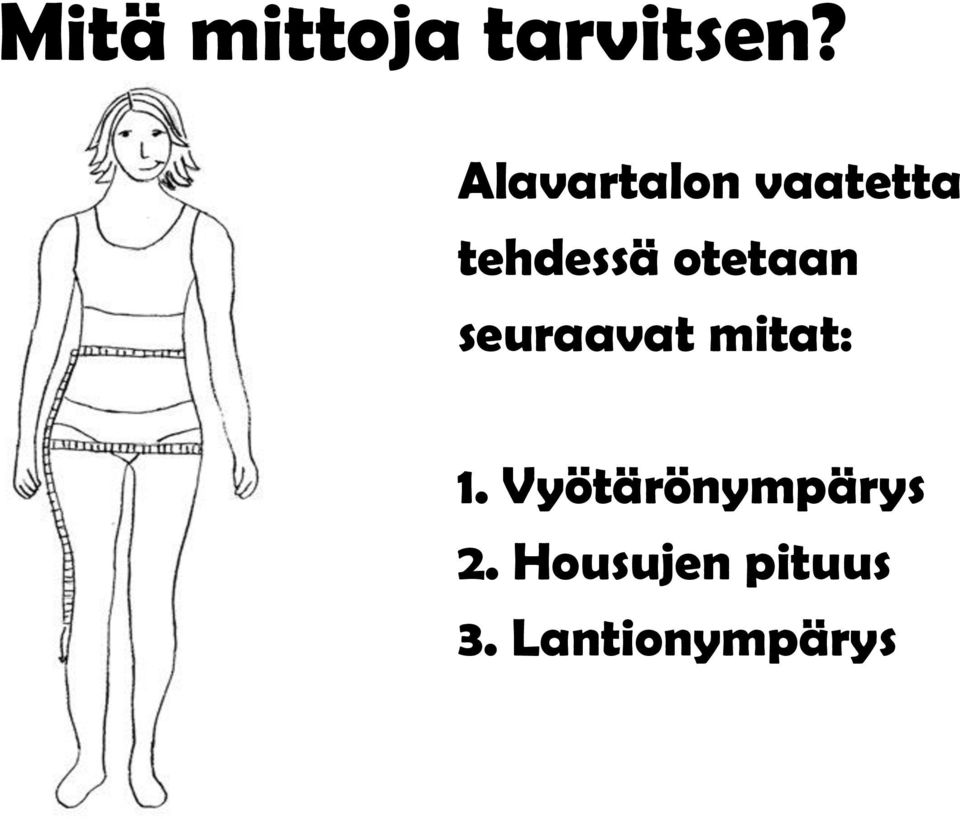 otetaan seuraavat mitat: 1.