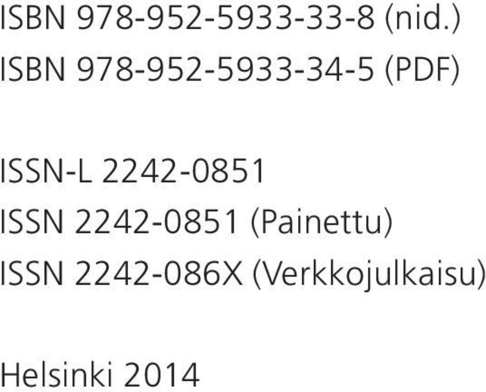 ISSN-L 2242-0851 ISSN 2242-0851