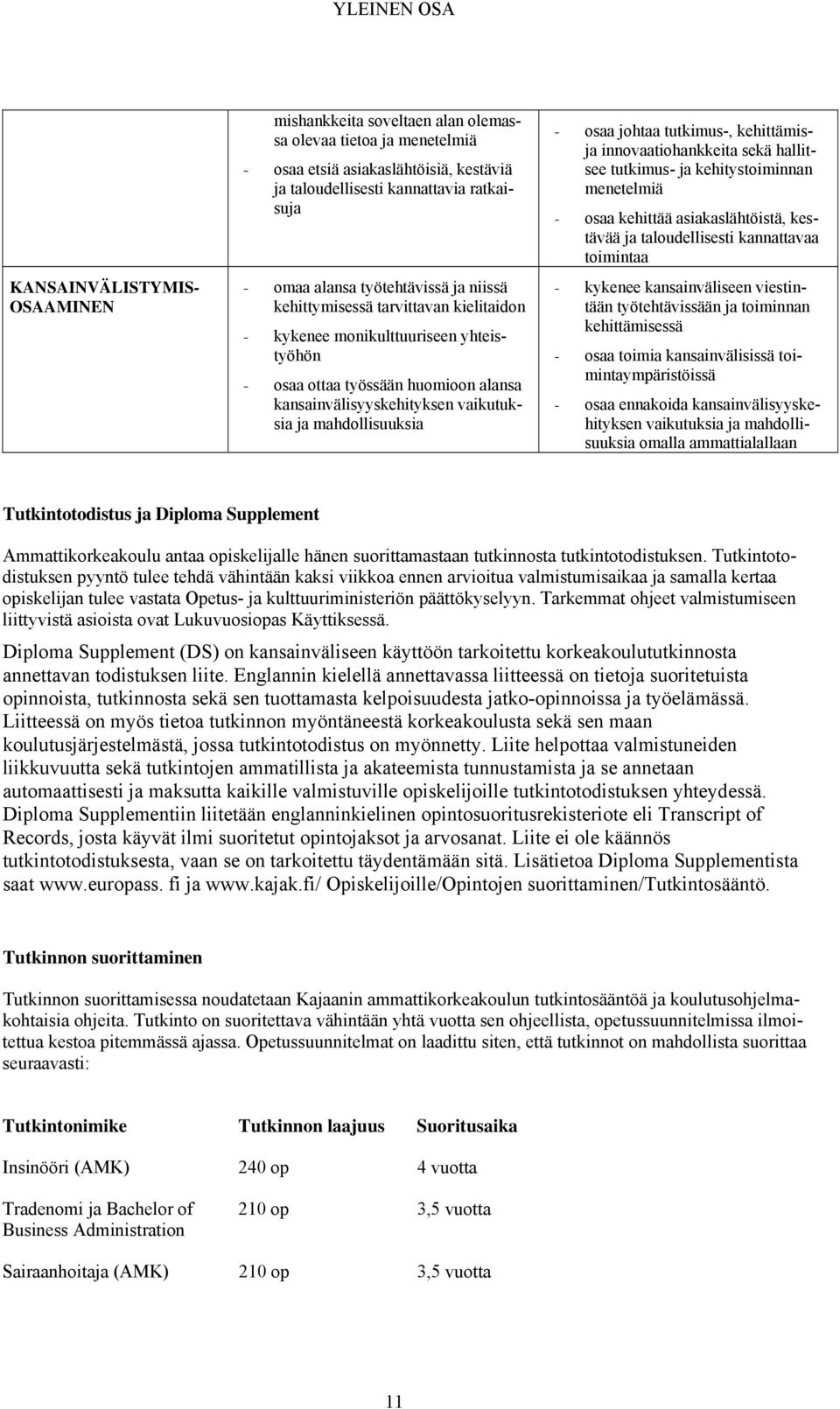 mahdollisuuksia - osaa johtaa tutkimus-, kehittämisja innovaatiohankkeita sekä hallitsee tutkimus- ja kehitystoiminnan menetelmiä - osaa kehittää asiakaslähtöistä, kestävää ja taloudellisesti