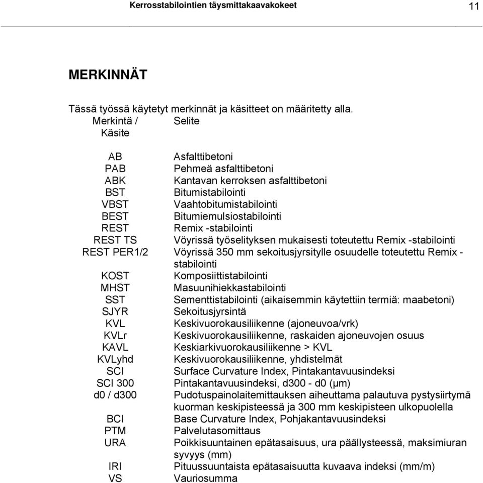 -stabilointi REST TS Vöyrissä työselityksen mukaisesti toteutettu Remix -stabilointi REST PER1/2 Vöyrissä 350 mm sekoitusjyrsitylle osuudelle toteutettu Remix - stabilointi KOST