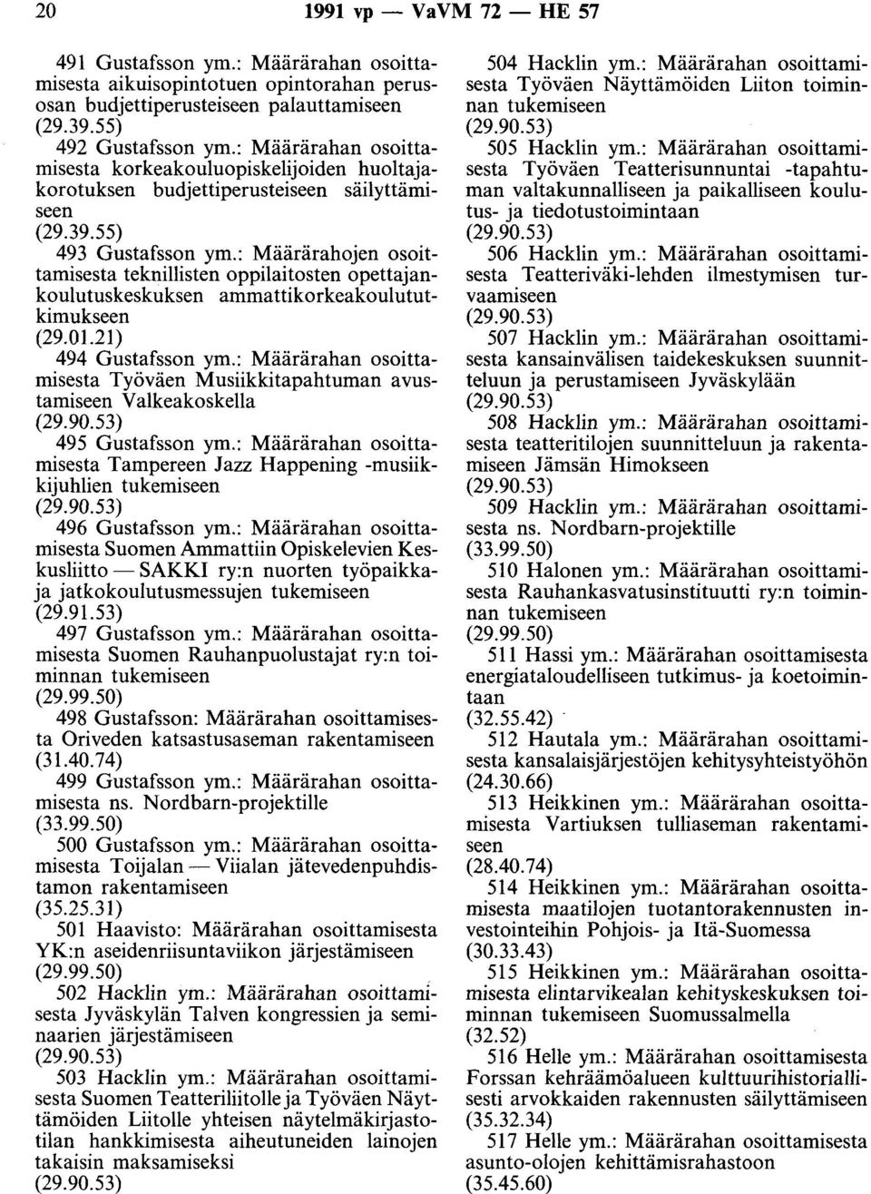 : Määrärahojen osoittamisesta teknillisten oppilaitosten opettajankoulutuskeskuksen ammattikorkeakoulututkimukseen (29.01.21) 494 Gustafsson ym.