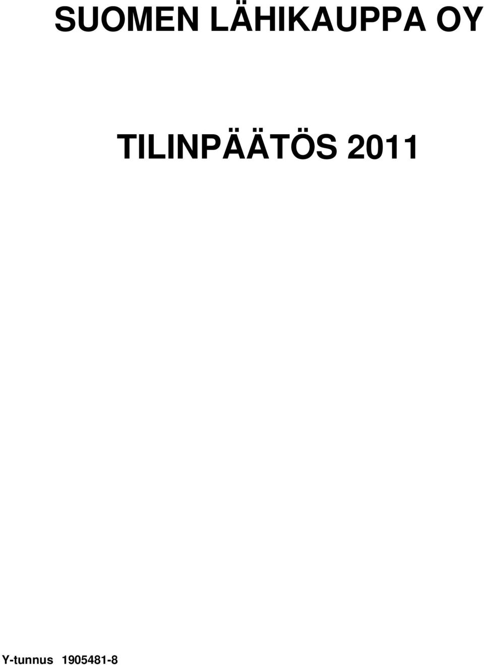 TILINPÄÄTÖS