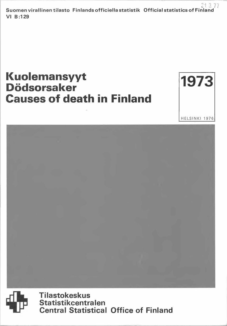 Official statistics of Finland VI B :129 Kuolemansyyt