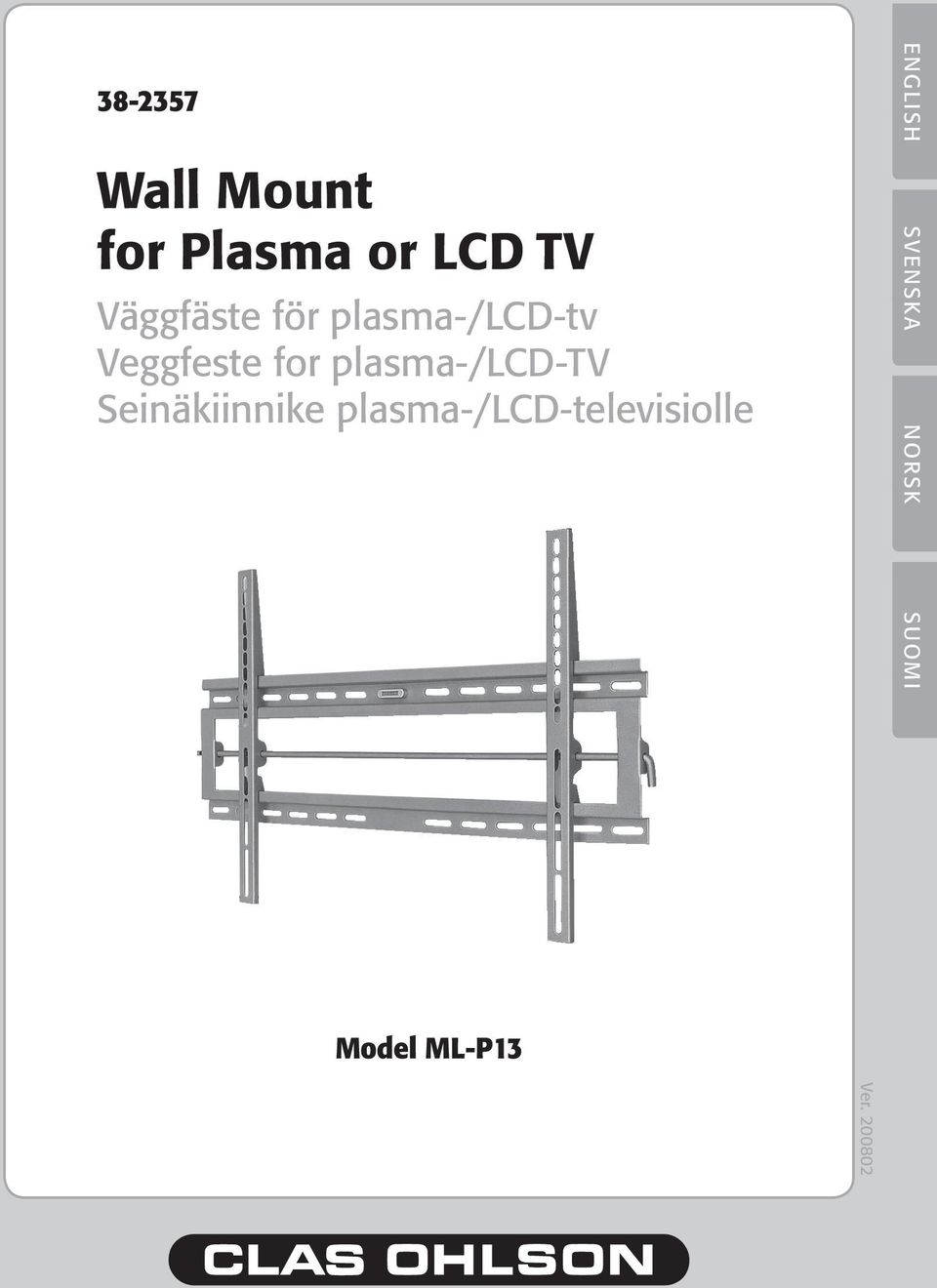 plasma-/lcd-tv Seinäkiinnike