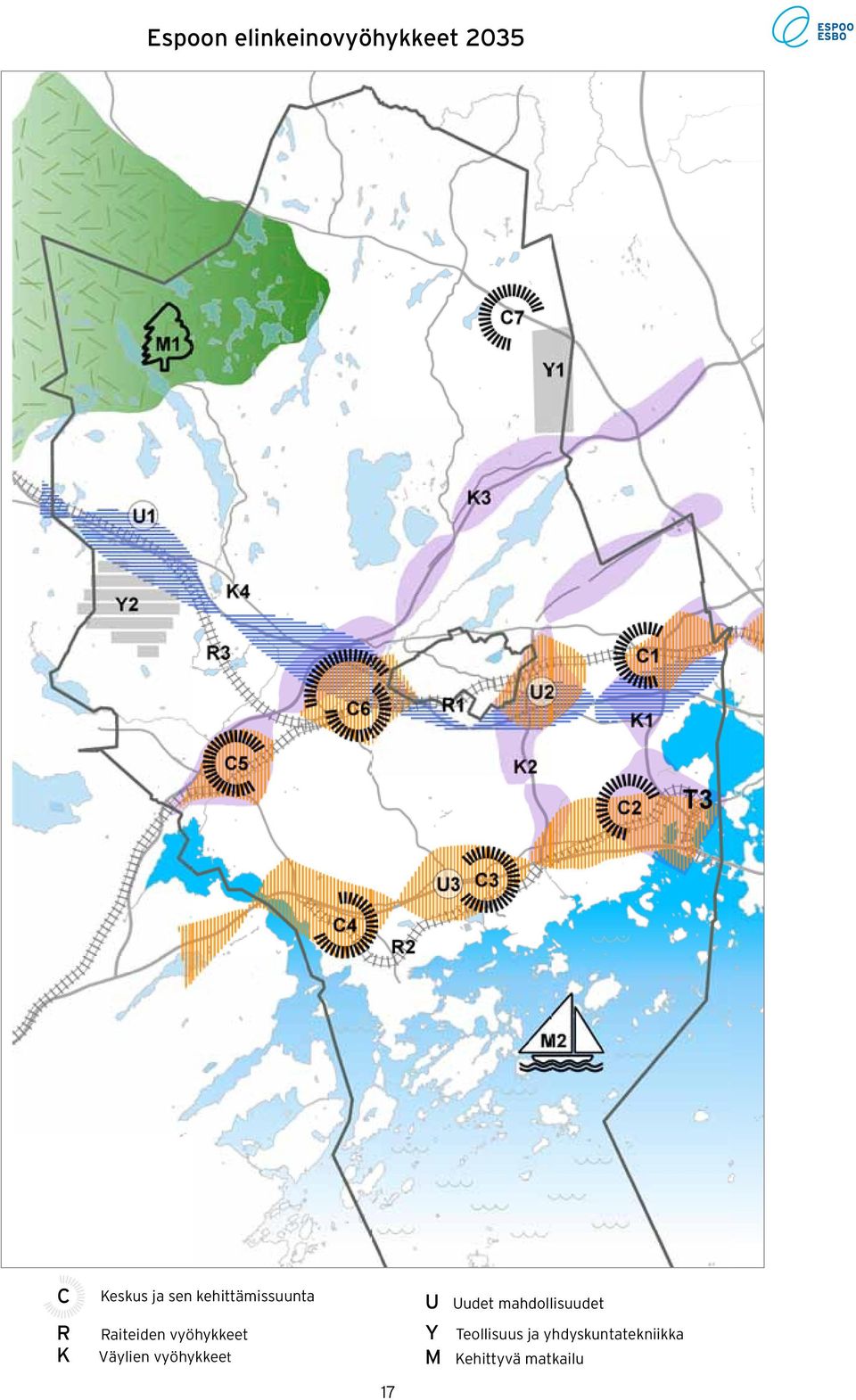 Väylien vyöhykkeet 17 U Uudet mahdollisuudet Y