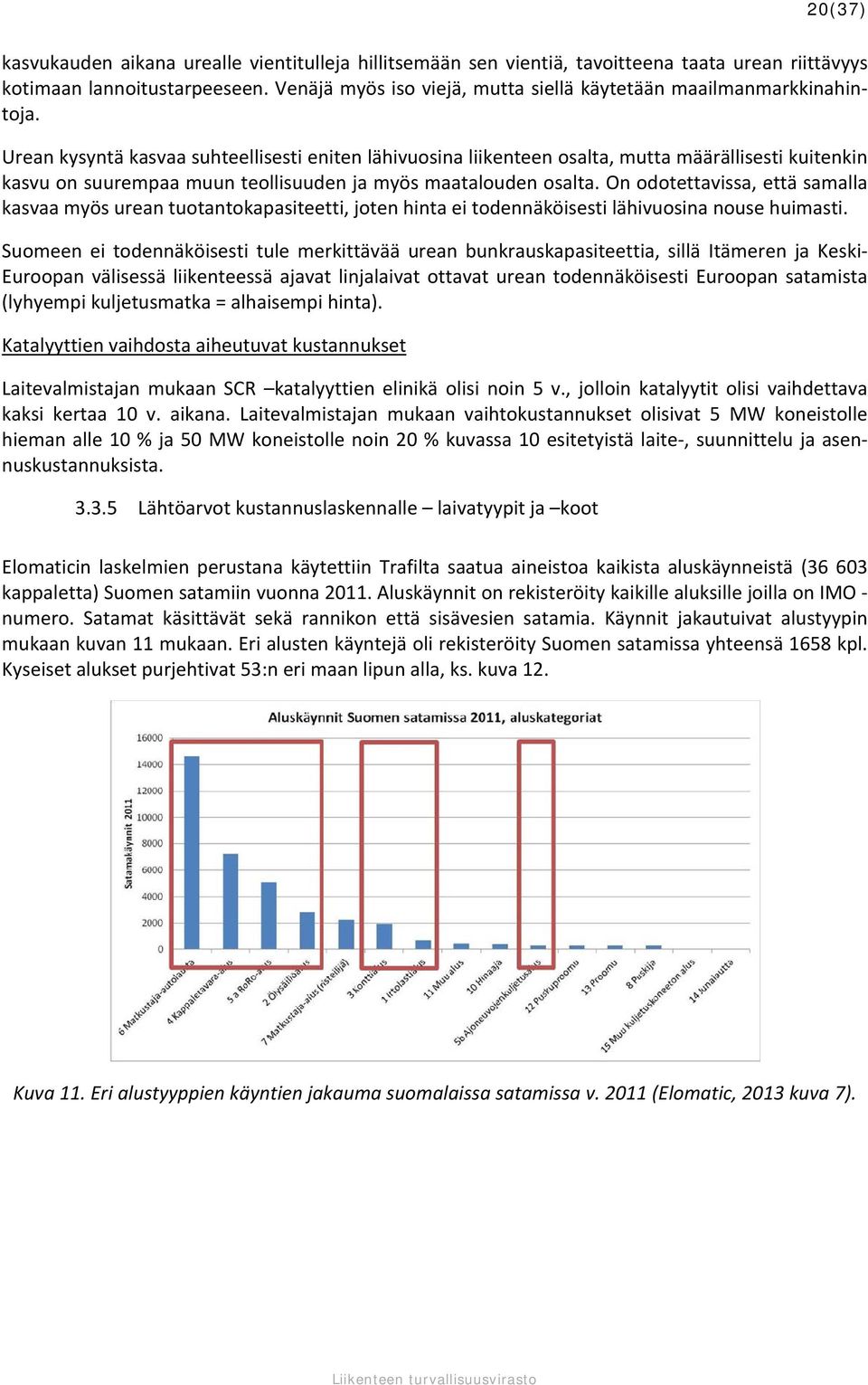 Urean kysyntä kasvaa suhteellisesti eniten lähivuosina liikenteen osalta, mutta määrällisesti kuitenkin kasvu on suurempaa muun teollisuuden ja myös maatalouden osalta.