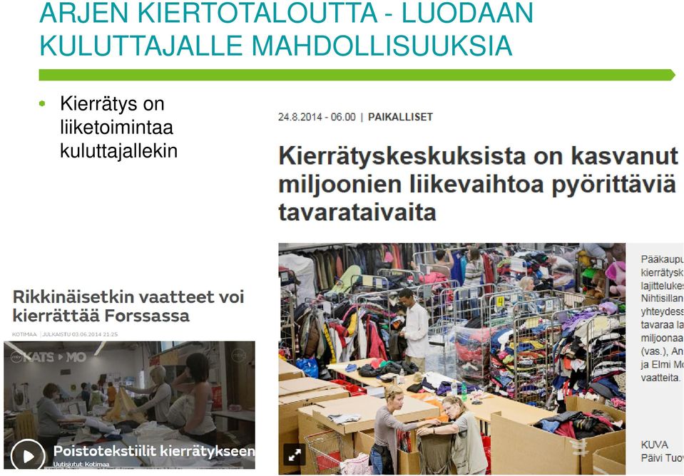 Kierrätys on liiketoimintaa