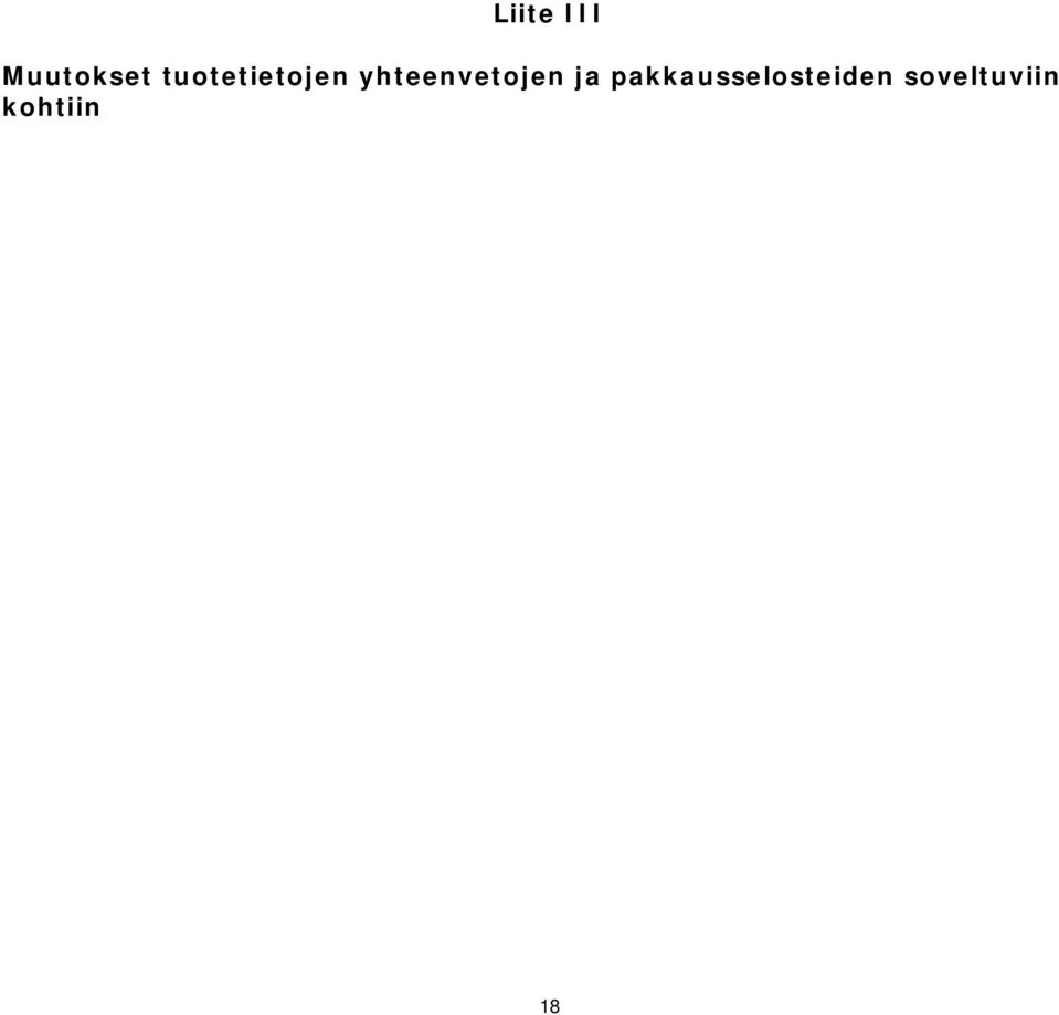 yhteenvetojen ja