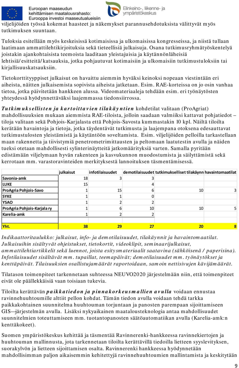 Osana tutkimusryhmätyöskentelyä joistakin ajankohtaisista teemoista laaditaan yleistajuisia ja käytännönläheisiä lehtisiä/esitteitä/katsauksia, jotka pohjautuvat kotimaisiin ja ulkomaisiin