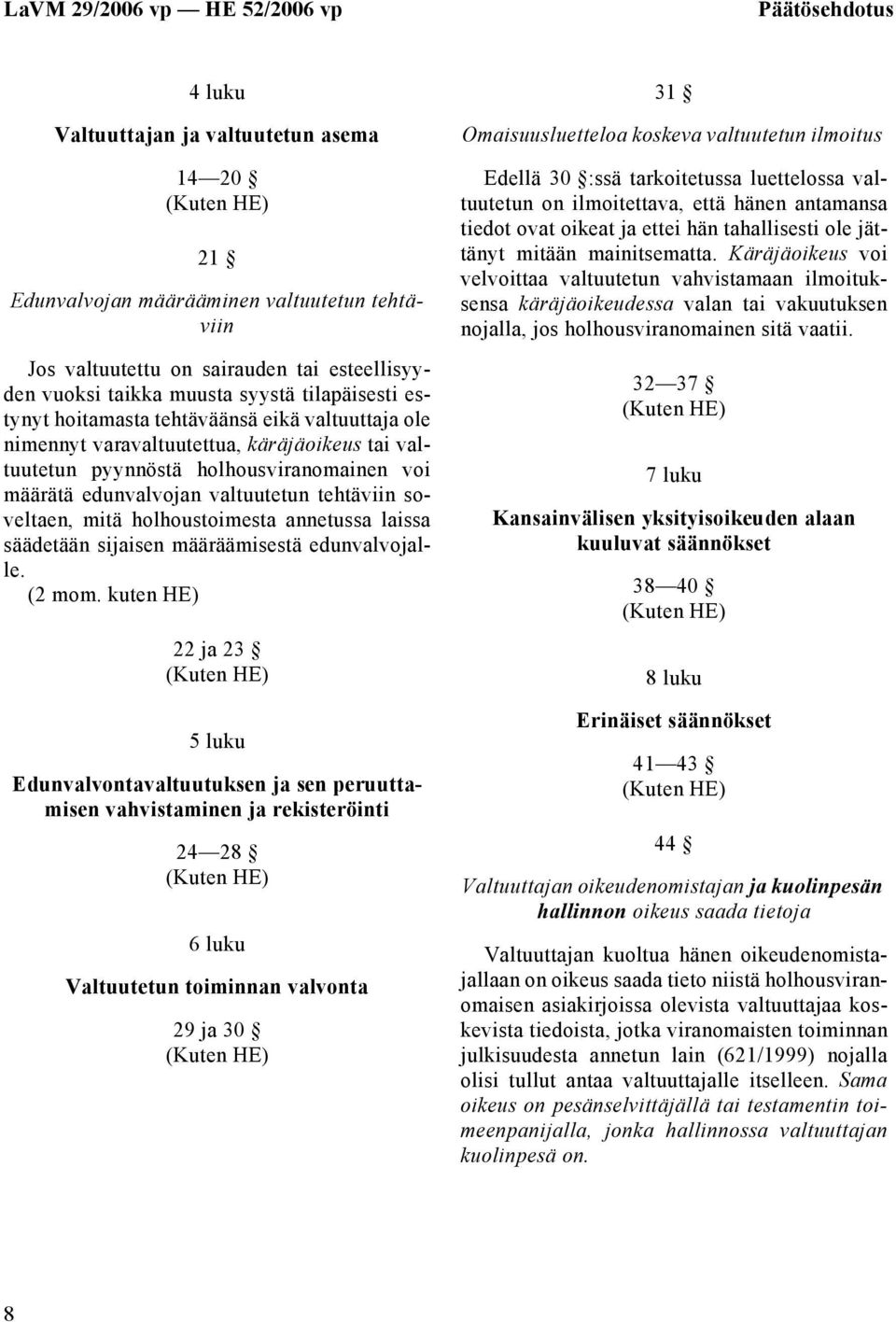 mitä holhoustoimesta annetussa laissa säädetään sijaisen määräämisestä edunvalvojalle. (2 mom.