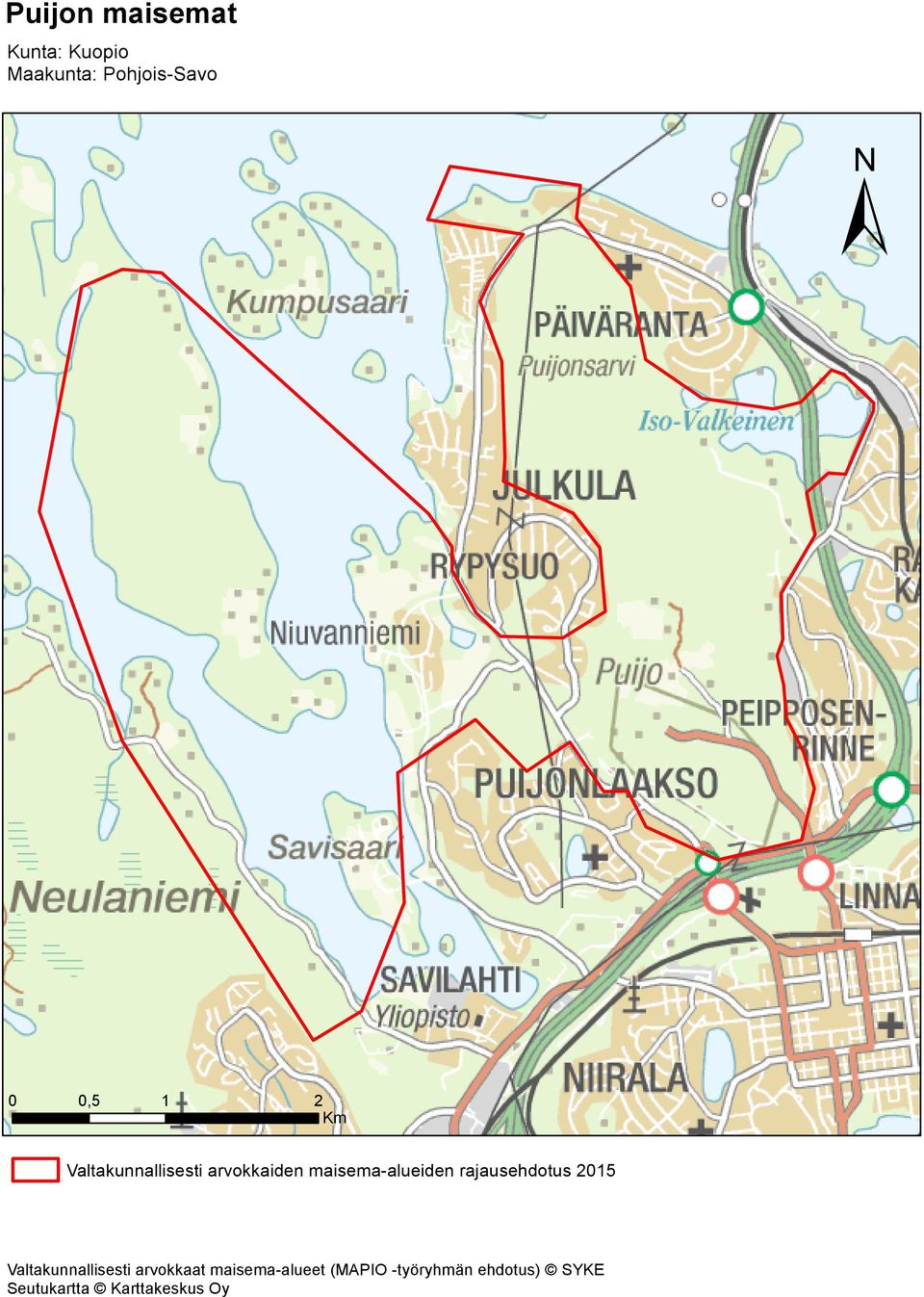 rajausehdotus 2015 Valtakunnallisesti arvokkaat