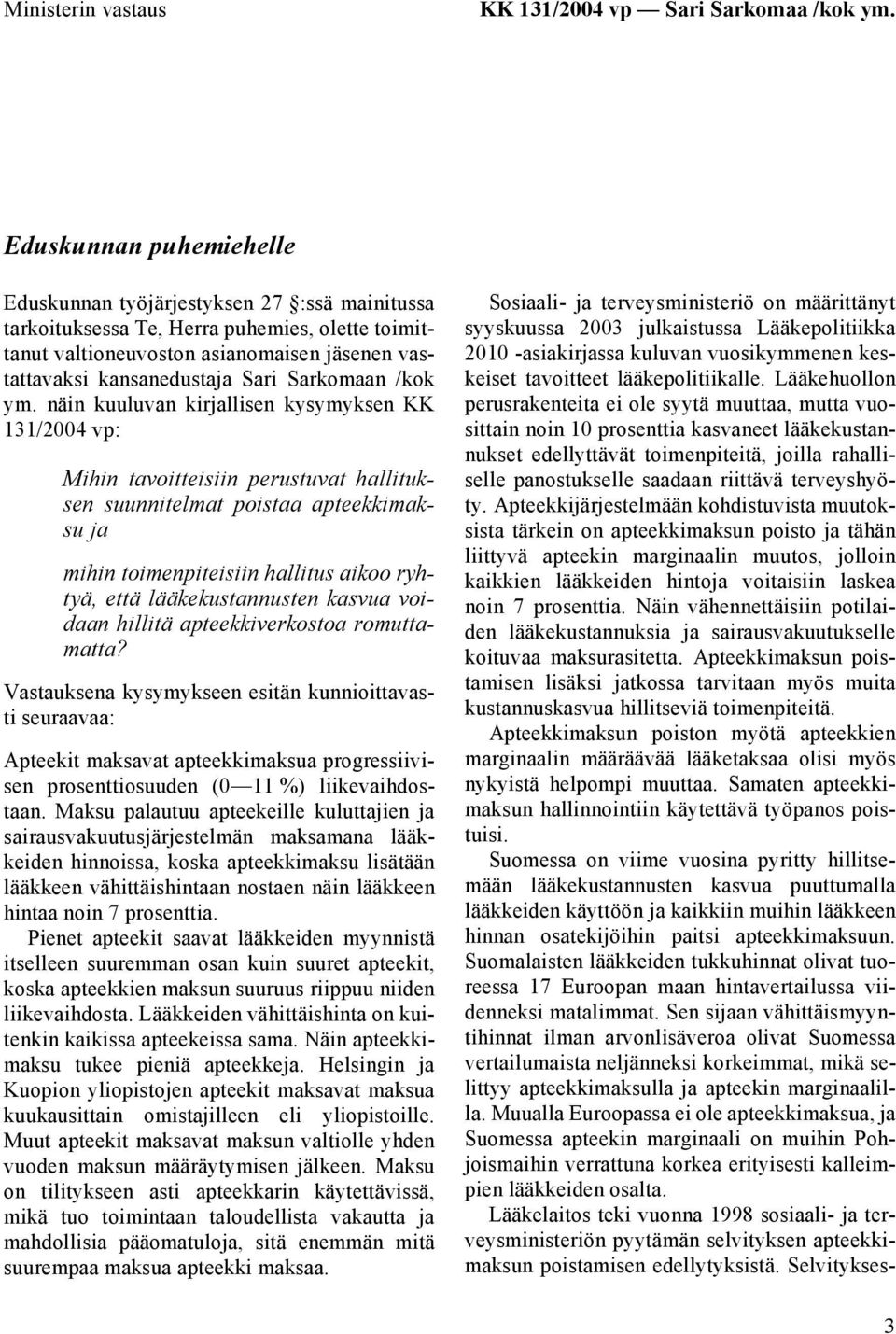 Sarkomaan /kok ym.