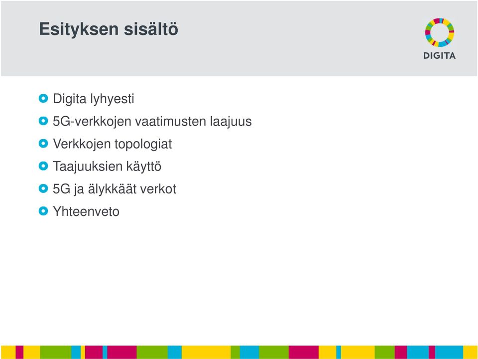 Verkkojen topologiat Taajuuksien