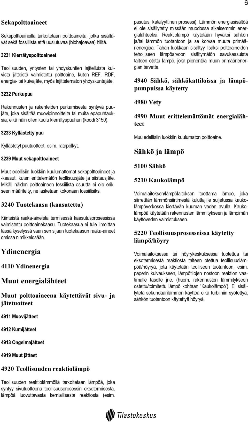 3232 Purkupuu Rakennusten ja rakenteiden purkamisesta syntyvä puujäte, joka sisältää muovipinnoitteita tai muita epäpuhtauksia, eikä näin ollen kuulu kierrätyspuuhun (koodi 3150).