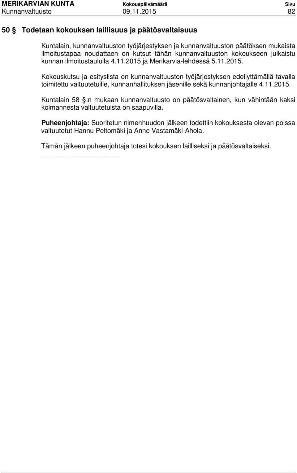 Marika Uimaluoto Tämä kokouskutsu on julkipantu julkisten kuulutusten  ilmoitustaululle - PDF Ilmainen lataus