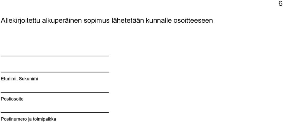 osoitteeseen Etunimi, Sukunimi