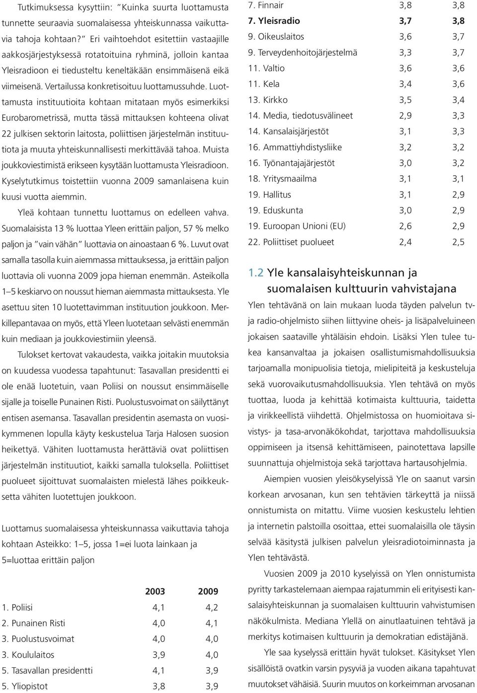 Vertailussa konkretisoituu luottamussuhde.