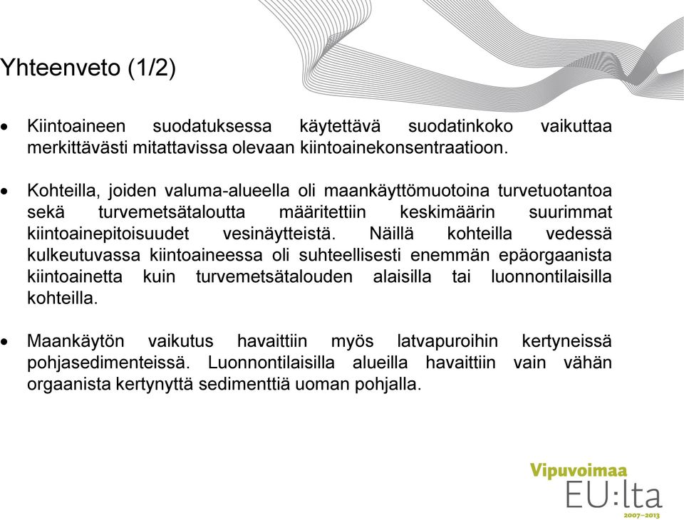 vesinäytteistä.