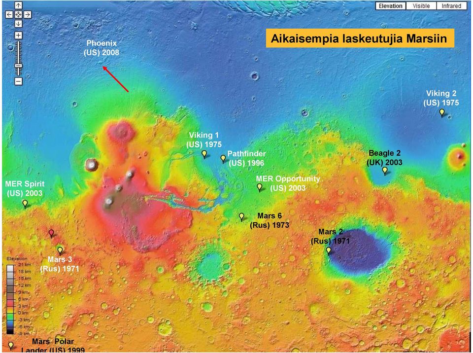 MER Spirit (US) 2003 MER Opportunity (US) 2003 Mars 6 (Rus)