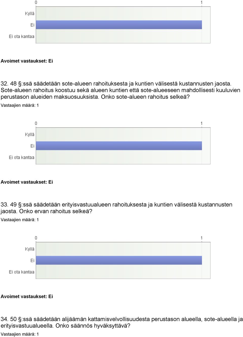 Onko sote-alueen rahoitus selkeä? 33. 49 :ssä säädetään erityisvastuualueen rahoituksesta ja kuntien välisestä kustannusten jaosta.