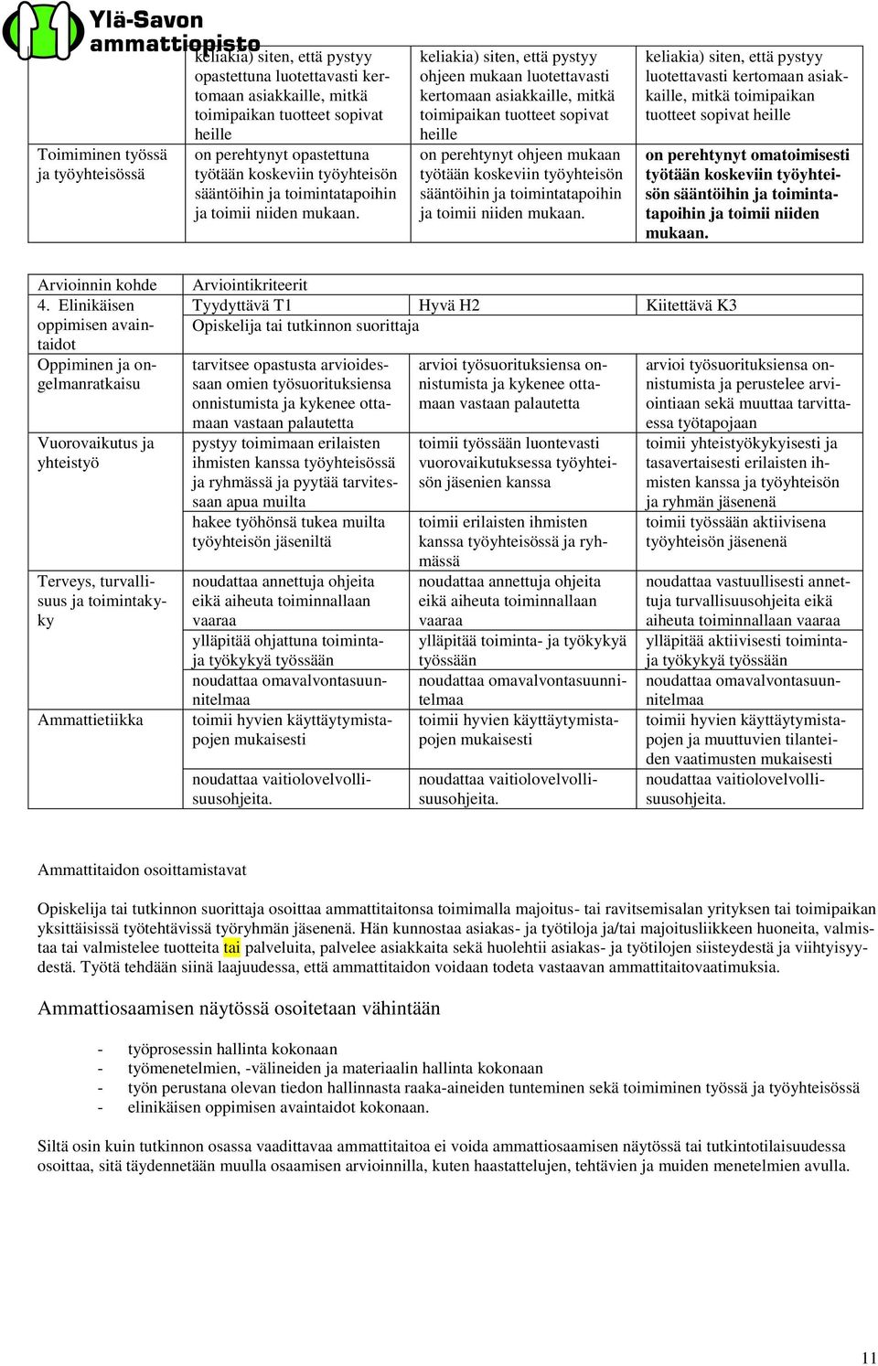 keliakia) siten, että pystyy ohjeen mukaan luotettavasti kertomaan asiakkaille, mitkä toimipaikan tuotteet sopivat heille on perehtynyt ohjeen mukaan työtään koskeviin  keliakia) siten, että pystyy