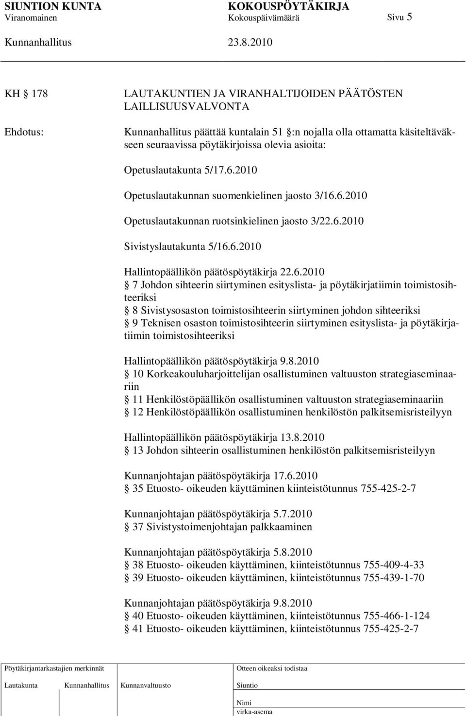 2010 Opetuslautakunnan suomenkielinen jaosto 3/16.