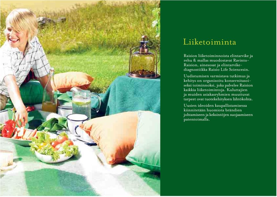 Uudistumisen varmistava tutkimus ja kehitys on organisoitu konsernitasoiseksi toiminnoksi, joka palvelee Raision kaikkia