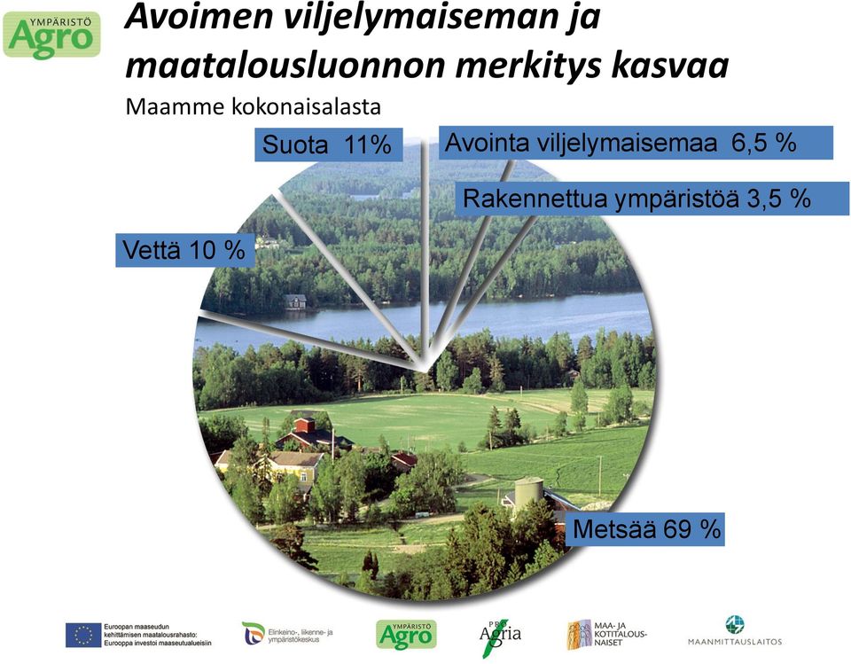 11% Avointa viljelymaisemaa 6,5 % 3/I