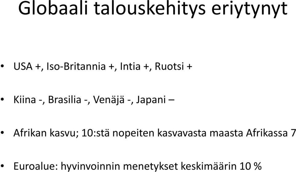 Afrikan kasvu; 10:stä nopeiten kasvavasta maasta