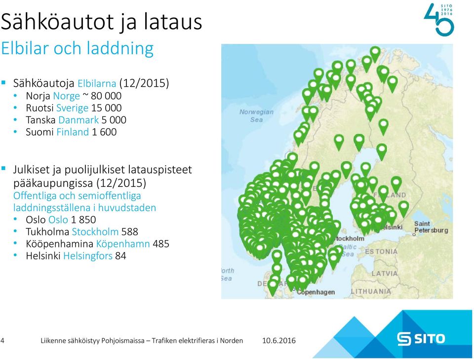 latauspisteet pääkaupungissa (12/2015) Offentliga och semioffentliga laddningsställena i