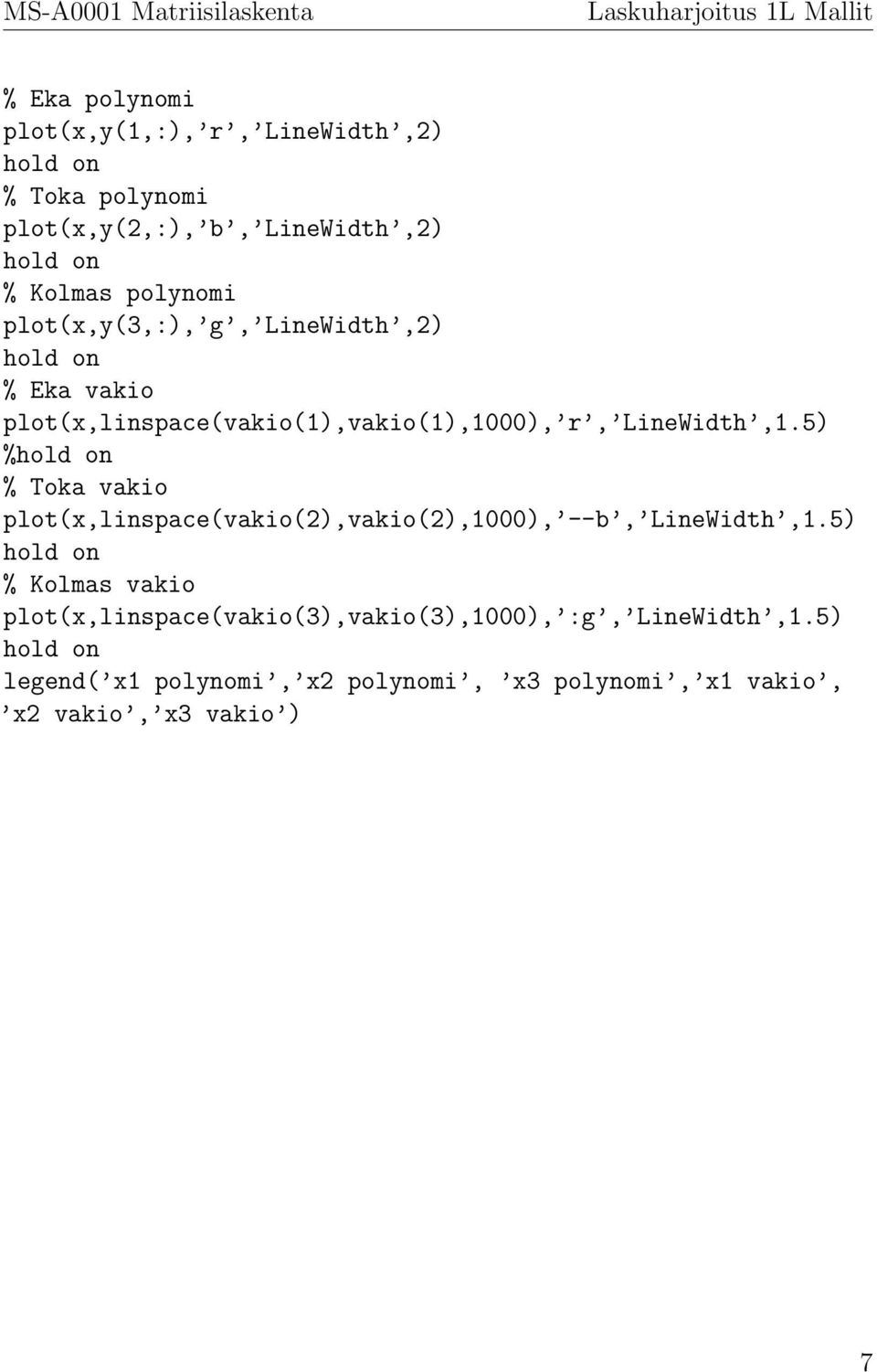 5) %hold on % Toka vakio plot(x,linspace(vakio(2),vakio(2),1000), --b, LineWidth,1.