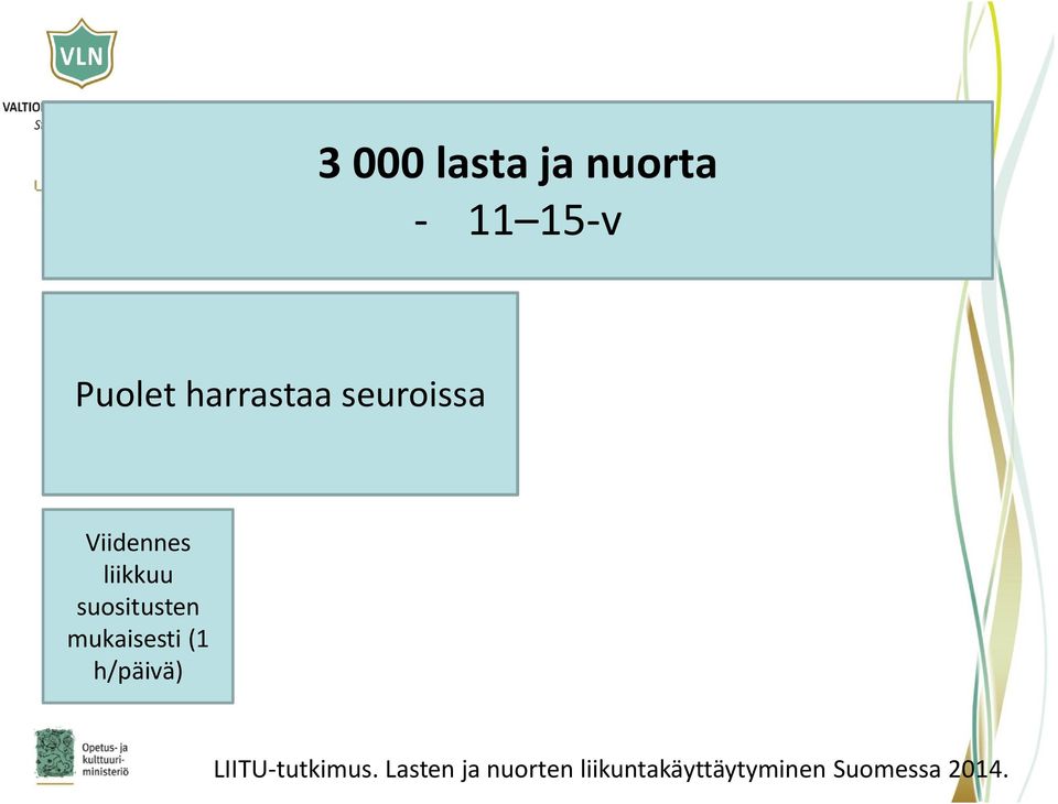 suositusten mukaisesti (1 h/päivä)