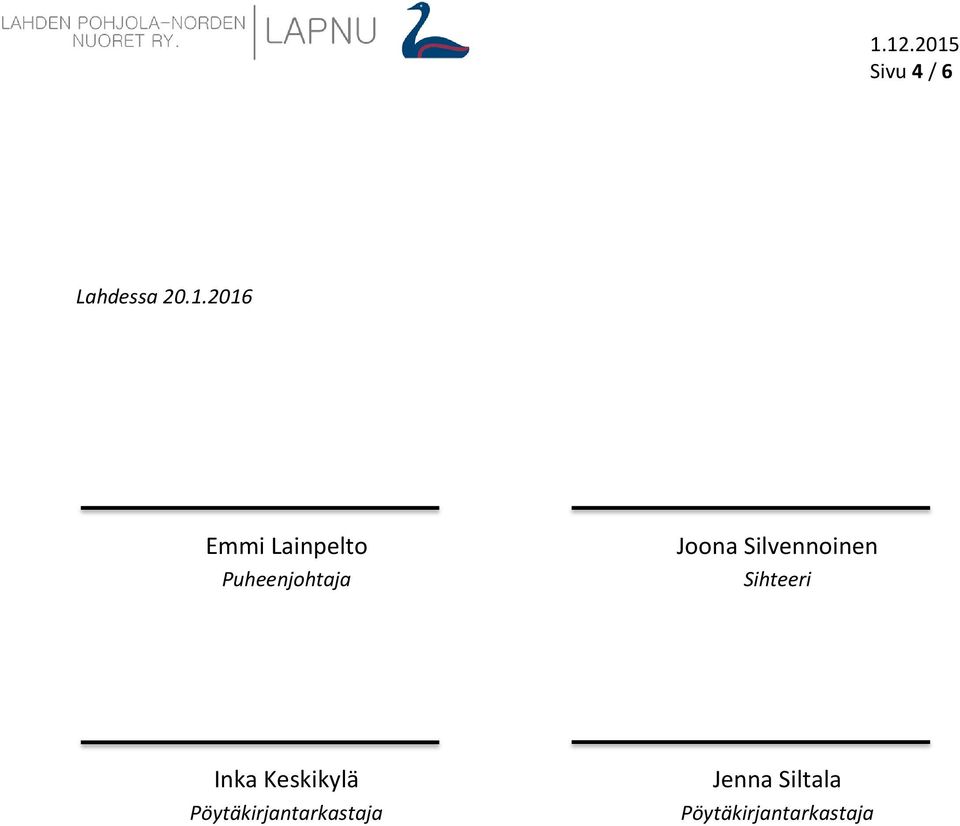 Silvennoinen Sihteeri Inka Keskikylä