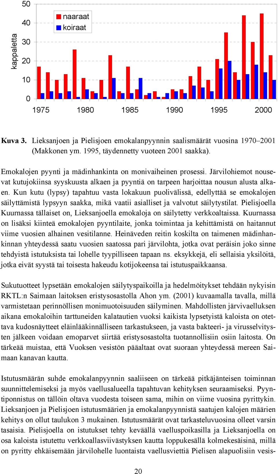 Järvilohiemot nousevat kutujokiinsa syyskuusta alkaen ja pyyntiä on tarpeen harjoittaa nousun alusta alkaen.