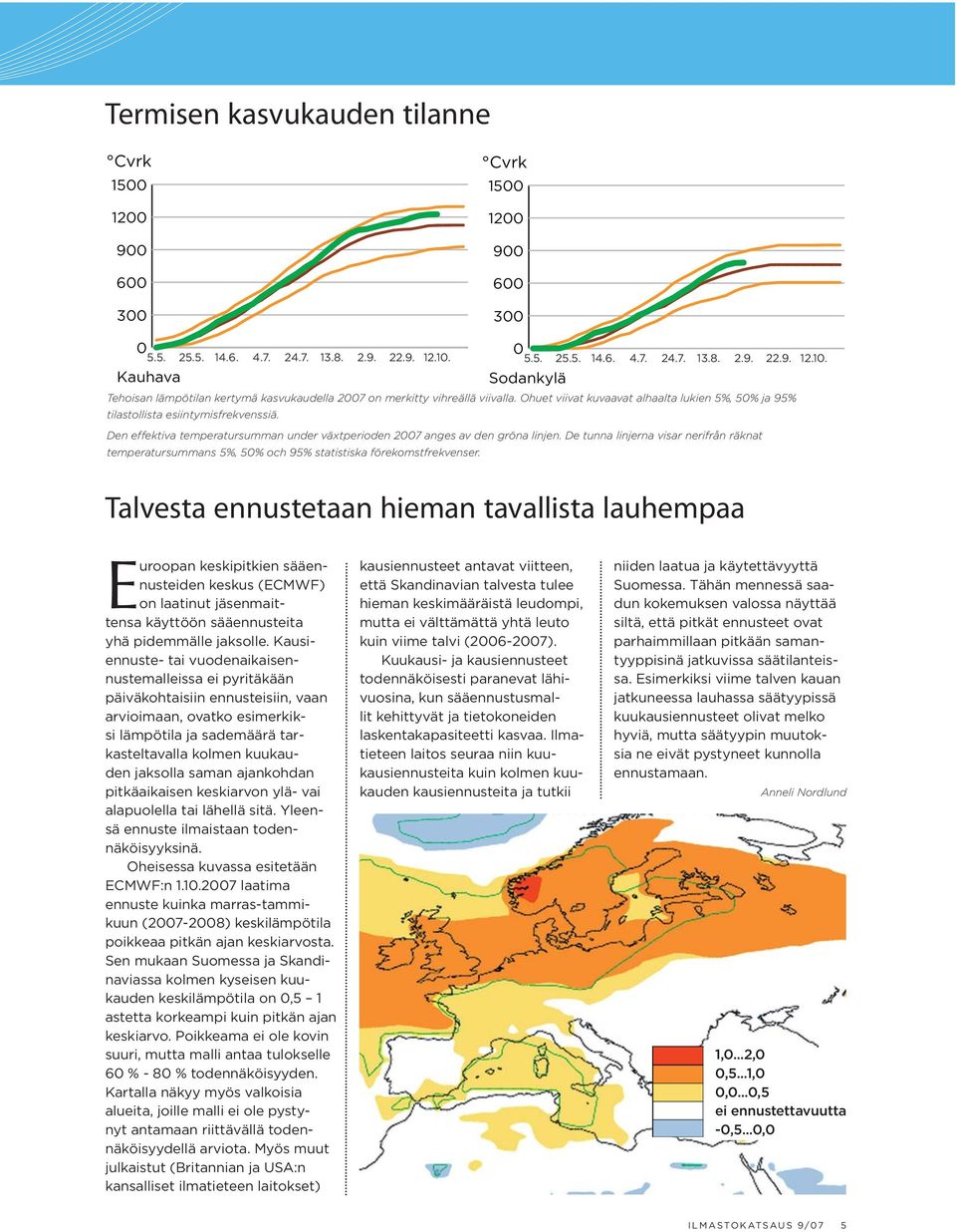 Talvesta ennustetaan hieman tavallista lauhempaa Euroopan keskipitkien sääennusteiden keskus (ECMWF) on laatinut jäsenmaittensa käyttöön sääennusteita yhä pidemmälle jaksolle.