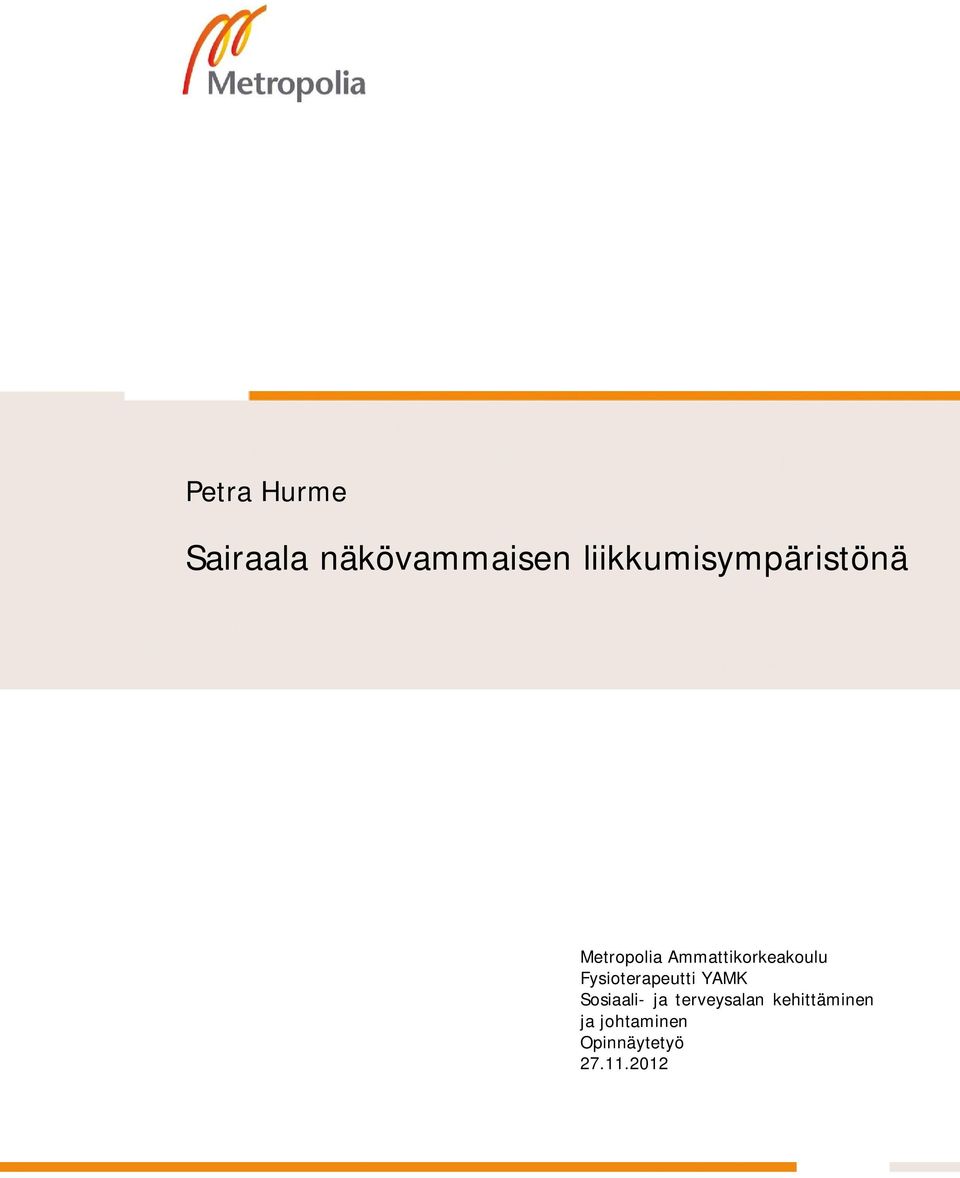 Ammattikorkeakoulu Fysioterapeutti YAMK