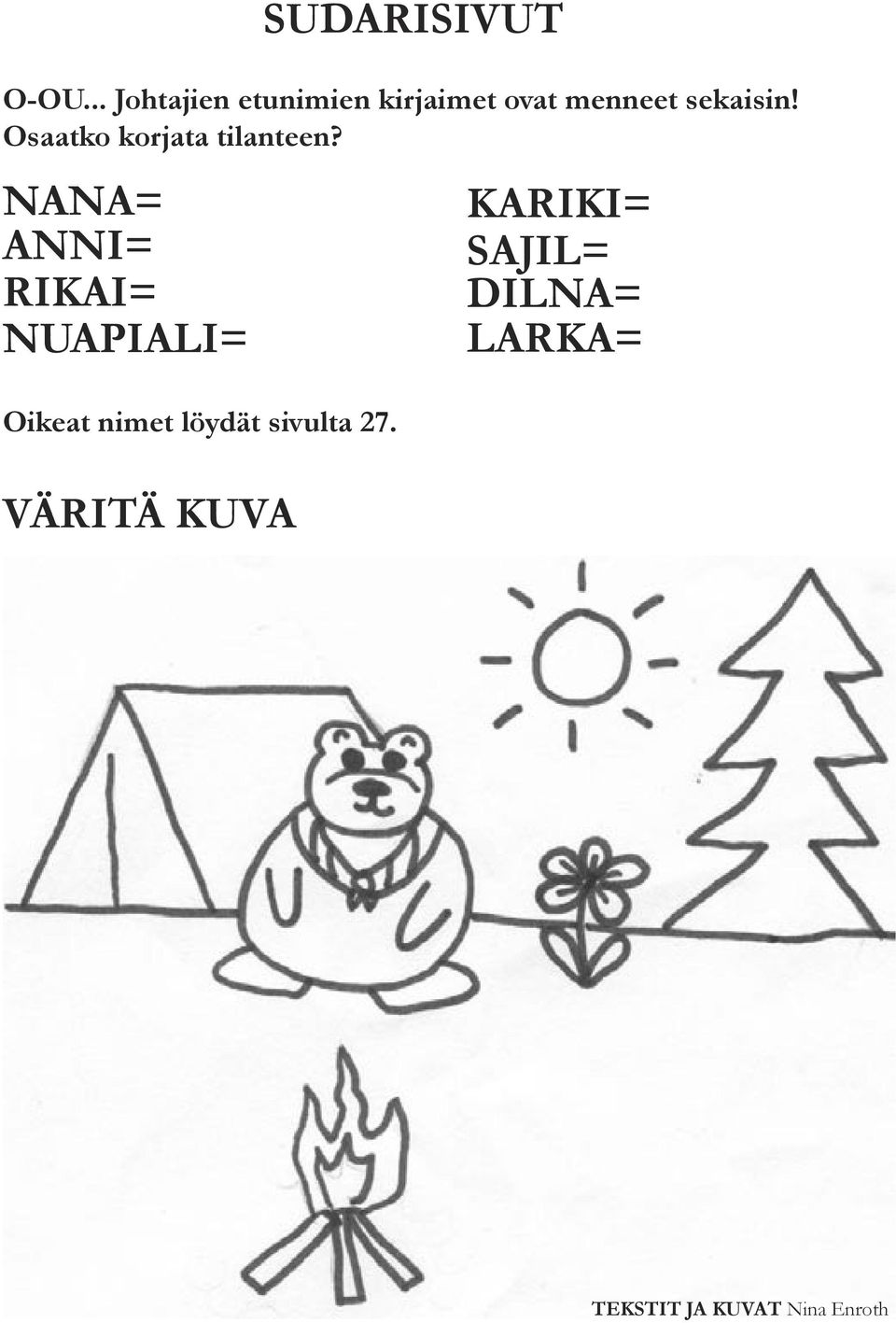 Osaatko korjata tilanteen?