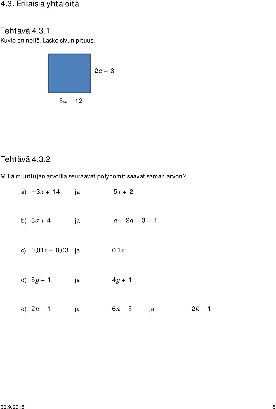 5 12 Tehtävä 4.3.