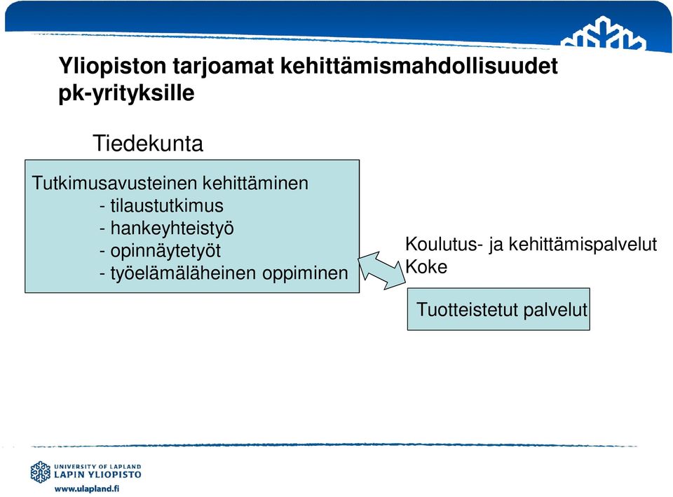 - hankeyhteistyö - opinnäytetyöt - työelämäläheinen