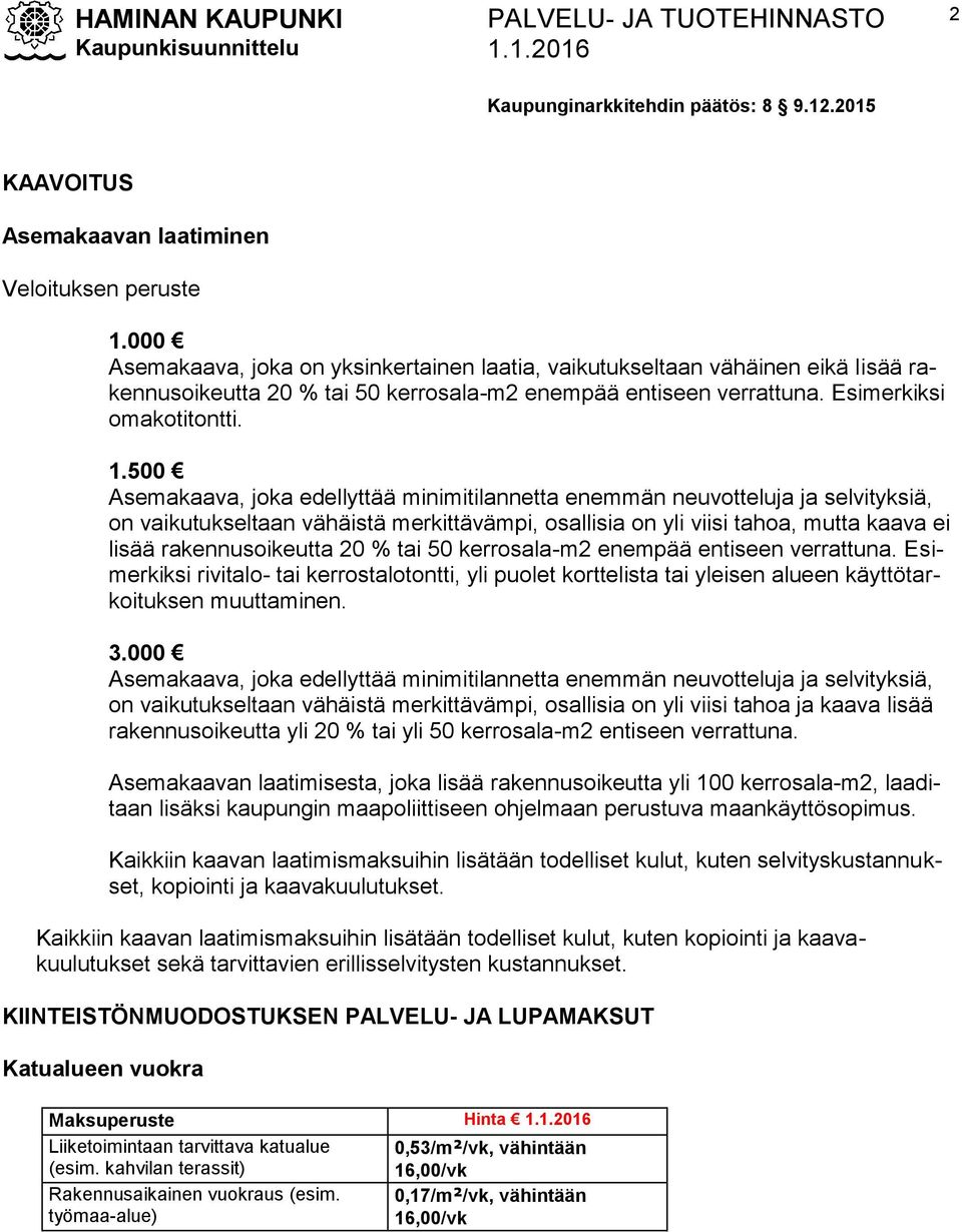 500 Asemakaava, joka edellyttää minimitilannetta enemmän neuvotteluja ja selvityksiä, on vaikutukseltaan vähäistä merkittävämpi, osallisia on yli viisi tahoa, mutta kaava ei lisää rakennusoikeutta 20