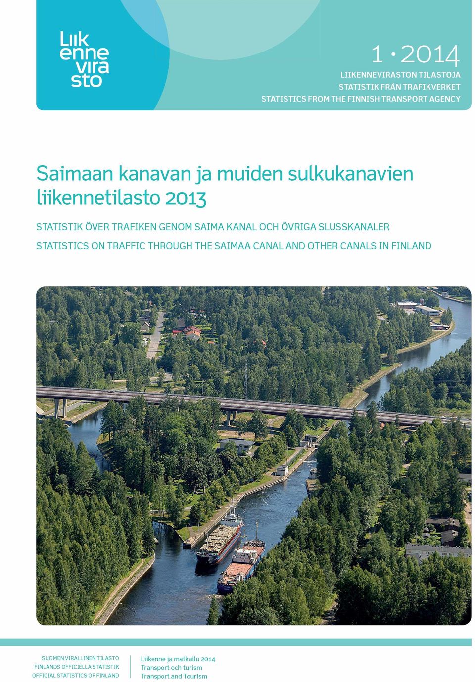 SLuSSKANALER S TA TIS T ics ON TRAFFIC THROUGH THE SA IM A A CANAL AND OTHER CANALS IN FINLAND SUOMEN VIRALLINEN TILASTO