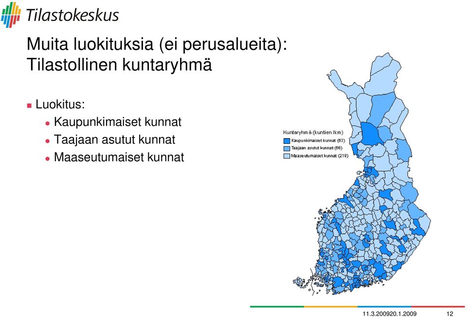 Kaupunkimaiset kunnat Taajaan asutut