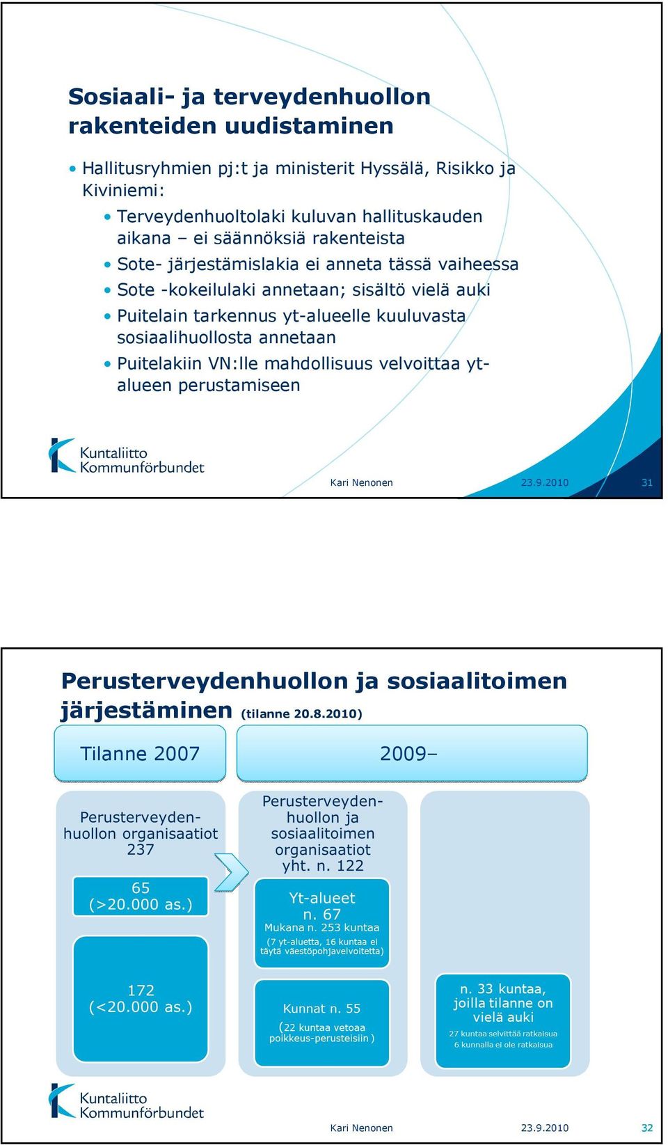 -kokeilulaki annetaan; sisältö vielä auki Puitelain tarkennus yt-alueelle kuuluvasta sosiaalihuollosta annetaan Puitelakiin VN:lle