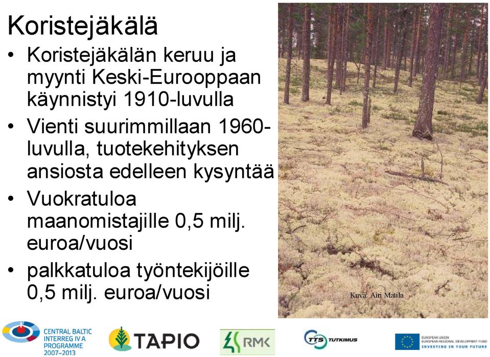 tuotekehityksen ansiosta edelleen kysyntää Vuokratuloa maanomistajille