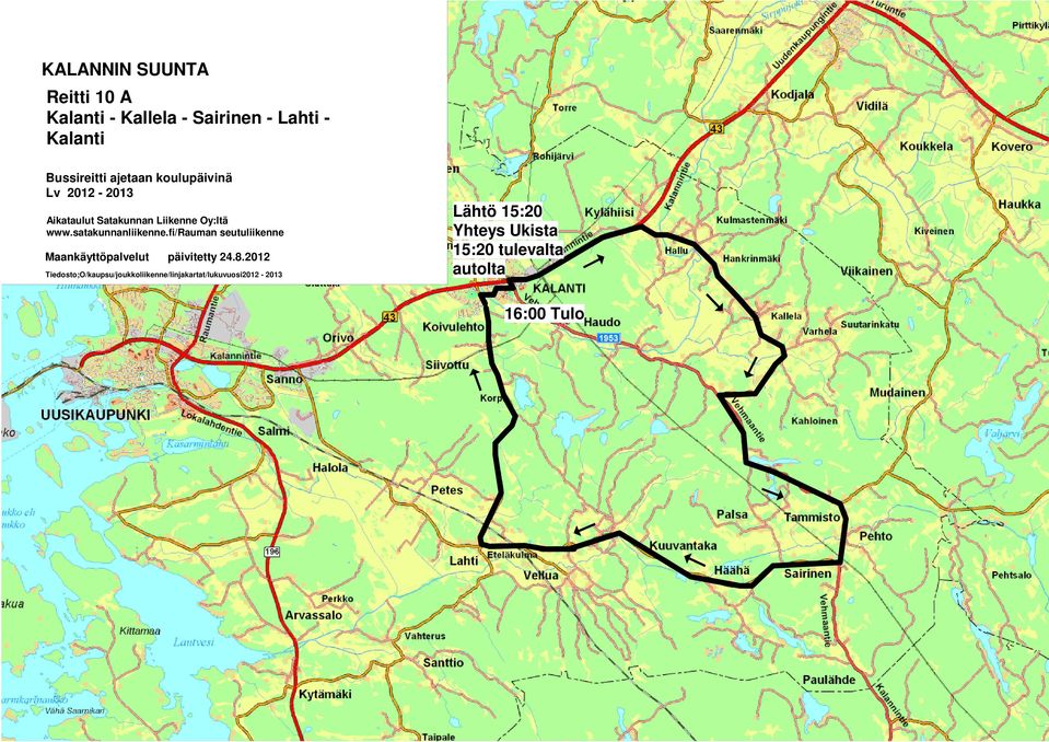 Lahti - Kalanti Lähtö 15:20